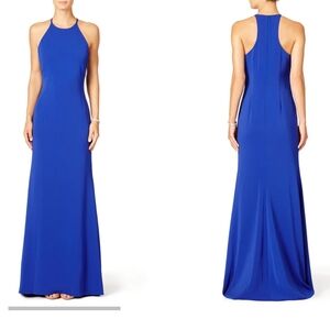 Badgley Mischka racing dress, cobalt, size 4